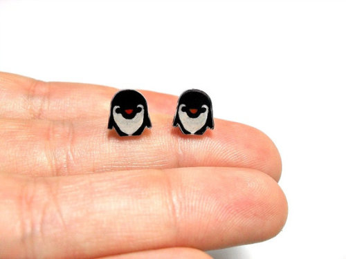 Lil’ Penguin Post Earrings, $10.50