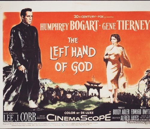 Humphrey Bogart as a Catholic priest in China. He comes, he takes over for a priest who died from th