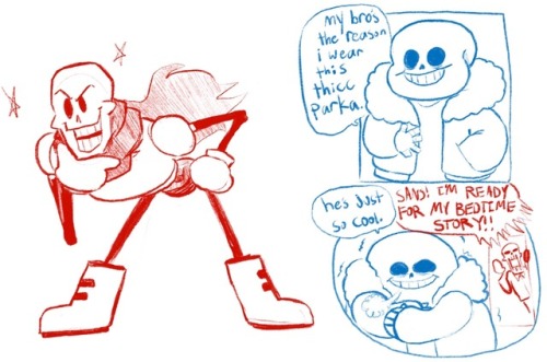 brainbubblegum: Warm-up of Papyrus because he is a MUSE.. and then there’s sans with a joke I&