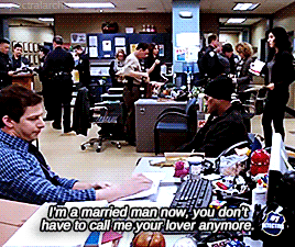 spectralarchers:Inspired by a text post by @izzy-almighty​: “hot take: jake peralta is bi and john m
