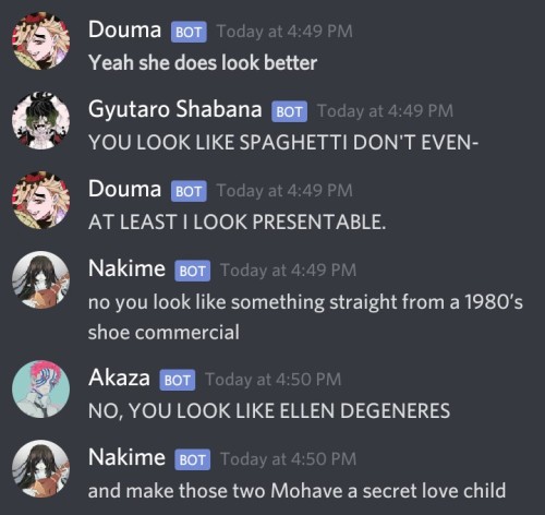 So Me And Two Of My Discord Friends Were Fucking Around With Our Kizuki Bots