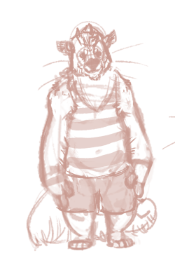 lootingyourbooty:  big cute bearcat (binturong) guy I doodled a bunch for a while then like not at all since.  I named him Buddy UwU