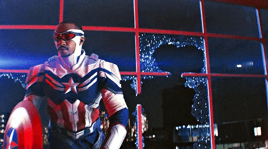 gif of sam wilson as captain america played by anthony mackie