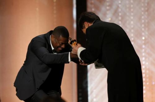 t00muchsoul:  sixpenceee:  After 56 years and 200 films Jackie Chan has finally been awarded his lifetime achievement Oscar.  Shout out to this sweet man 
