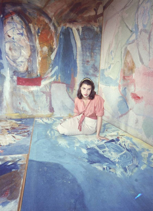 erinalise:Helen Frankenthaler in her Studio, 1957Photo by Gordon Parks