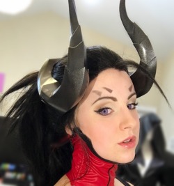 hydraworx: Very quick makeup test for Devil Mercy for Katsucon crunch morale. Almosssst donnnnne!