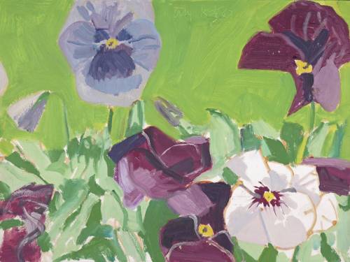 huariqueje:Pansies -  Alex Katz 1967American b.1927-