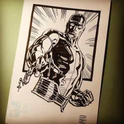 It’s Jack Kirby’s birthday, so #WakeUpAndDraw! Always loved Machine Man. This’ll be auctioned off soon by @heroinitiative to help creators in need. http://ift.tt/2cjB9qD