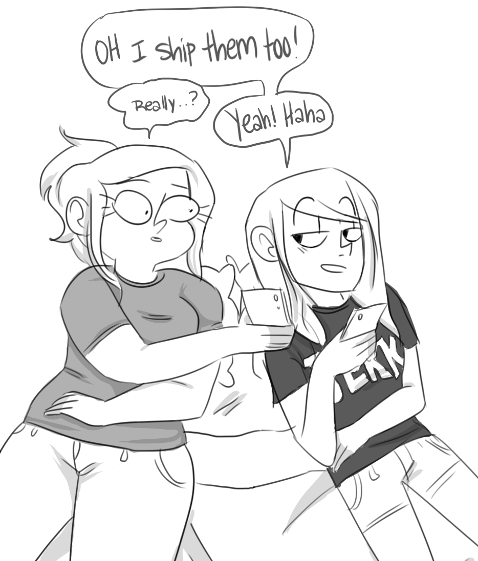 doodlepadoodle:  WHEN YOUR HOMIE HAS THE SAME GUILTY SHIP AS YOU extra pts if ur