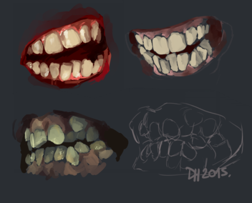 Porn drawingden:  Teeth studies by Jimbury (Follow photos