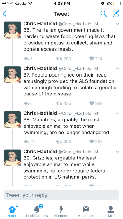 shychemist: 2016 wasn’t all bad as Canadian Astronaut Chris Hadfield explains. Humanity did some goo