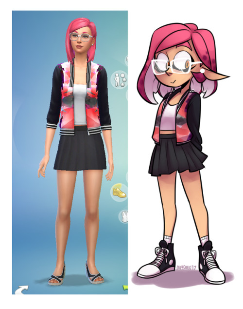 i made my squid babes in the sims and i was yelling cause prawni looks really cute ;m; i changed the