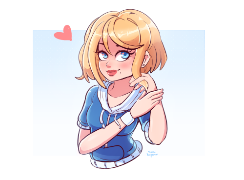 Wanted to know what Samus would look like with short hair. And she is such a cutie