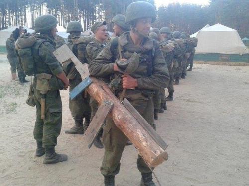 semperannoying:  Russian Army Punishments: 1. Did not report with weapon - issued a replacement.2. Same as #1.3. Caught without bayonet.4. Caught smoking on duty.5. Caught using cell phone on duty.