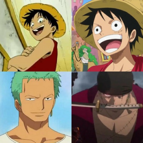 noitammina:straw hats then/now, plus vivi!