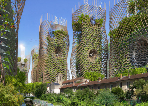 speculativexenolinguist: thegasolinestation: Paris Smart City 2050 by Vincent Callebaut this is