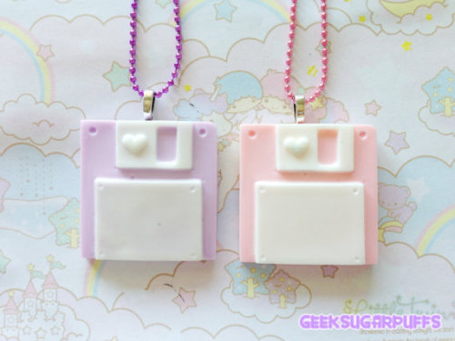 Floppy Disk Necklace Pastel Kawaii $9.78