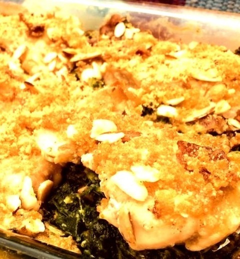Chicken - Oven-Baked Keto Chicken Thighs With Creamed Spinach And MushroomsIncluding Vegetables In Your
