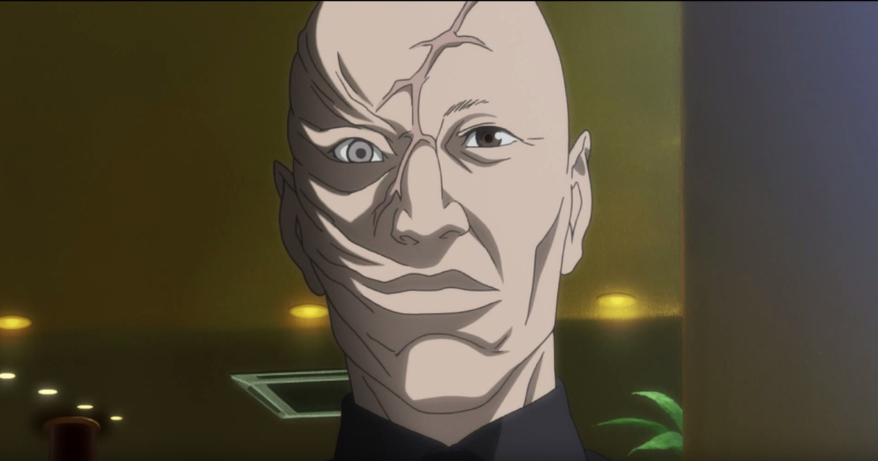Left: Kazundo Gouda, Ghost in the Shell: Stand Alone Complex 2nd Gig Right:  Skull Face, Metal Gear Solid V: The Phantom Pain And... – @progmanx on  Tumblr