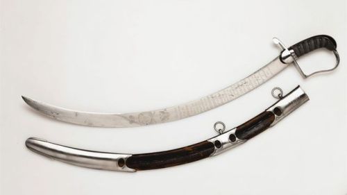 Sword forged from a meteorite, presented to Czar Alexander I in 1814 to celebrate the defeat of Napo