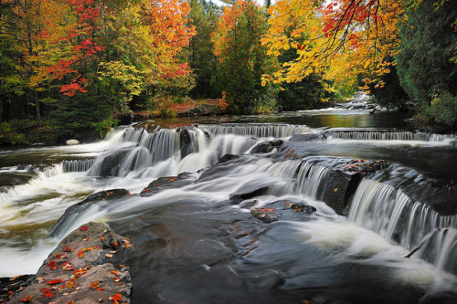 &ldquo;Leaves on the Stream&rdquo; Bond Falls - Paulding , Michigan by Michigan Nut on Flickr.