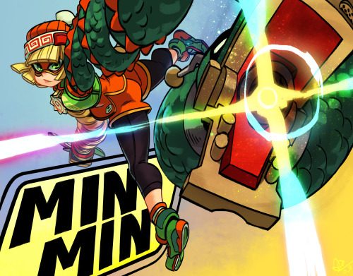 ARMS! Some fanart I did of Twintelle and Min Min when Min Min was announced for Smash. Plus some oth