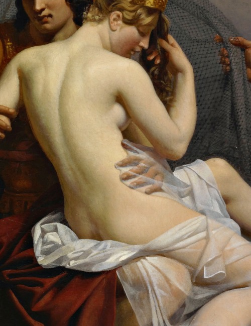 sadnessdollart: Mars and Venus Surprised by Vulcan, Detail. Alexandre Charles Guillemot (1827)