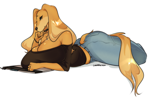 good-dog-girls: Introducing @cherrikissu​‘s Dog Mom  Dog Mom is a 36 year old