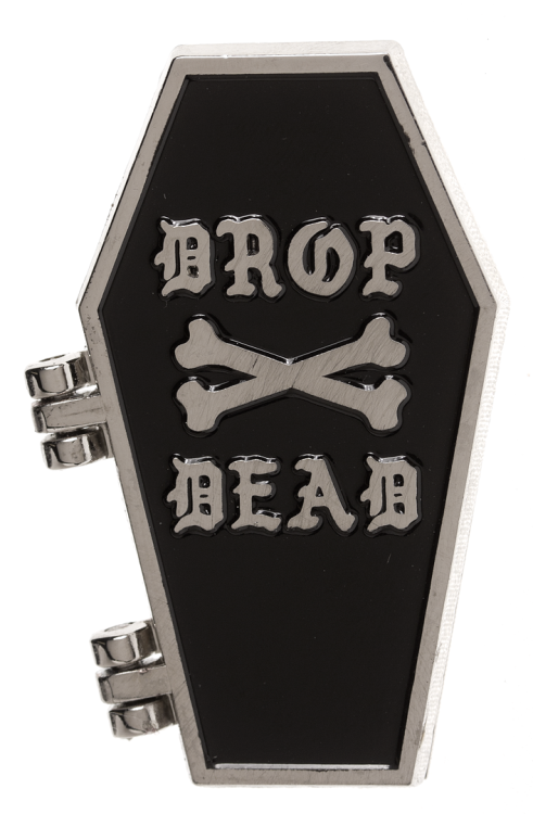 Drop Dead Hinged Coffin Pin by Sourpuss - get it here☠️ Best Blog for dark fashion and lifestyle ☠️ 