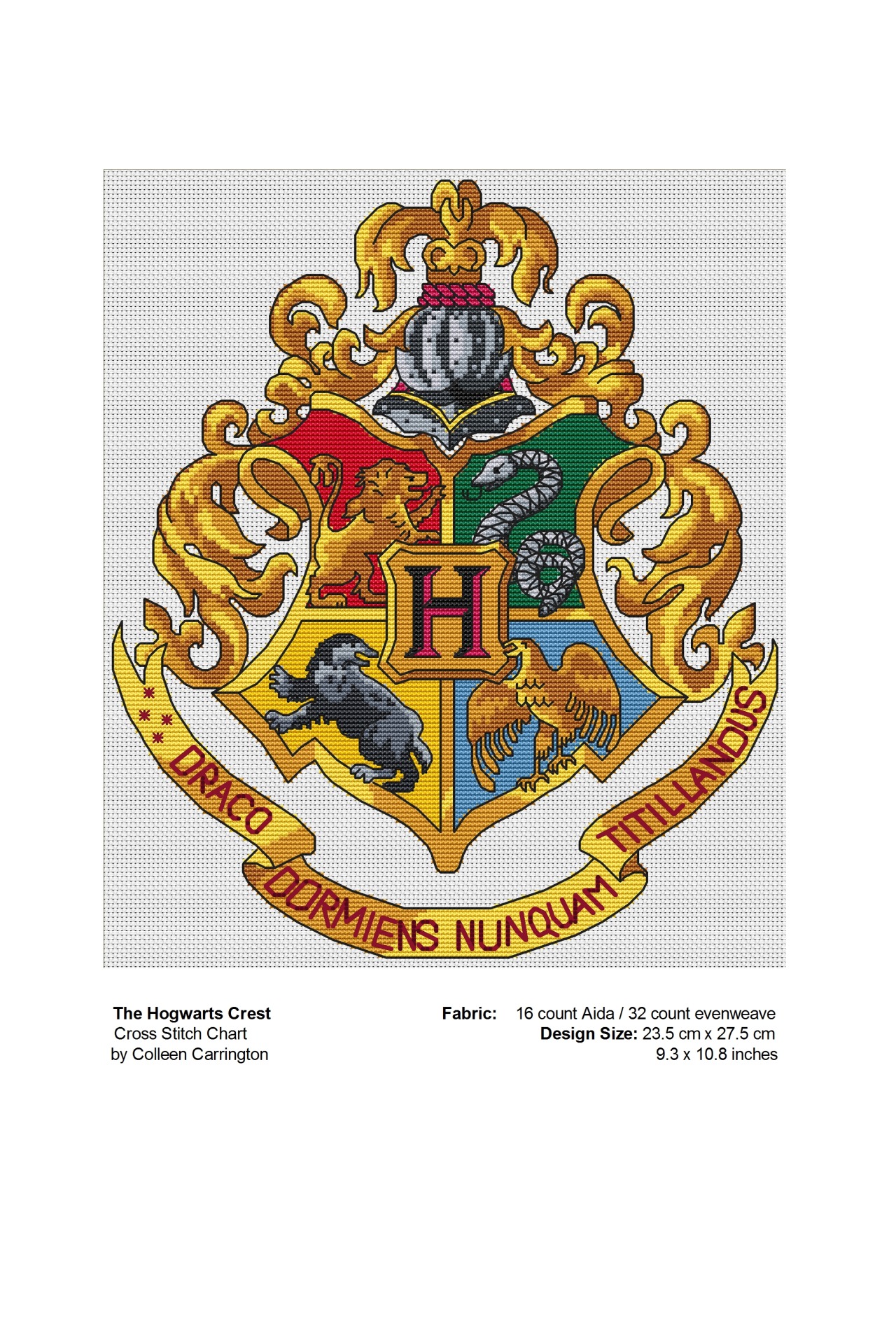 Post/PDF 3792 Harry Potter B/W Cross Stitch Chart BUY2GET1FREE SEE DESC 