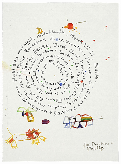 archivesofamericanart:All letters should be written in spiral format, if you ask us. Edith Schloss l
