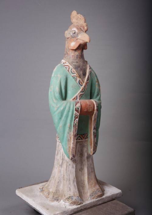 peashooter85:Sculpture of a chicken headed man, China, Tang Dyanasty 7th-10th century AD