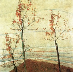 1910-again:  Egon Schiele, Autumn Trees 1911 