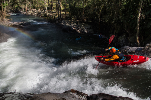 isidro in one of the many classic drops on the rio alseseca, mexico