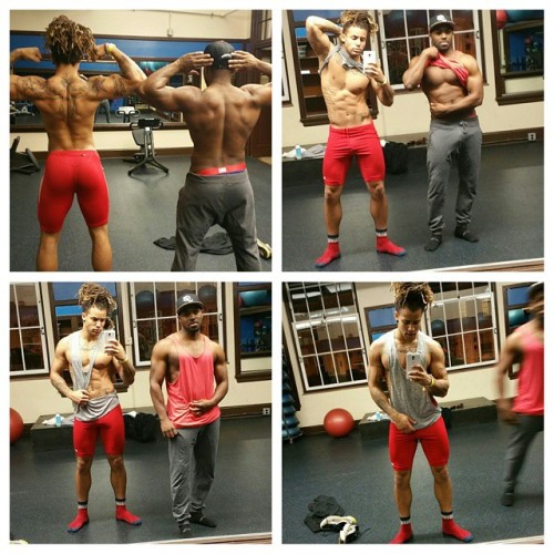 flashmanwade:  Gettin it in. w/ @stephan_thompson #FitFam #IgFitness # workout #FlashmanWade #DinosaurSex