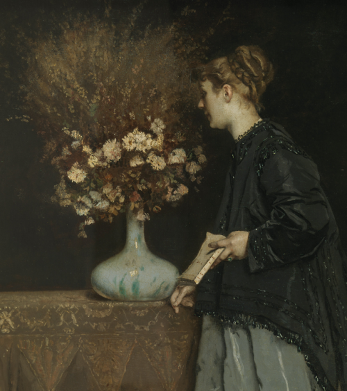 Autumn Flowers by Alfred Stevens, 1867 (cropped)