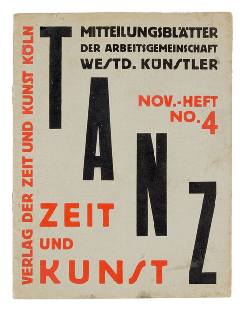 Zeit und Kunst magazine, Dance special, 1928. Monatsschrift für Fortschritt und Gestaltung im Sinne 