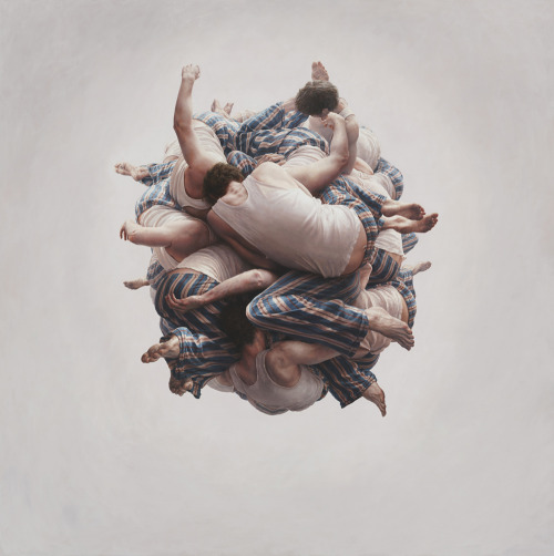 Cluster and Pale Memory. Jeremy Geddes. Oil on board. 44.5 x 44.5 inches (113 x 113 cm), 48 x 48 x 2