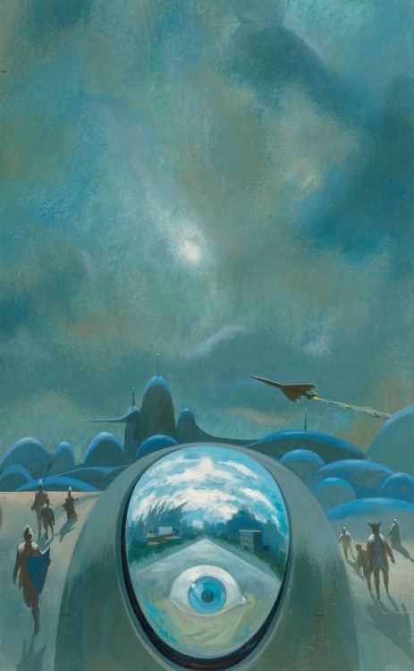 talesfromweirdland:Paul Lehr cover art to sci-fi novel, Sea Horse in the Sky (1970).