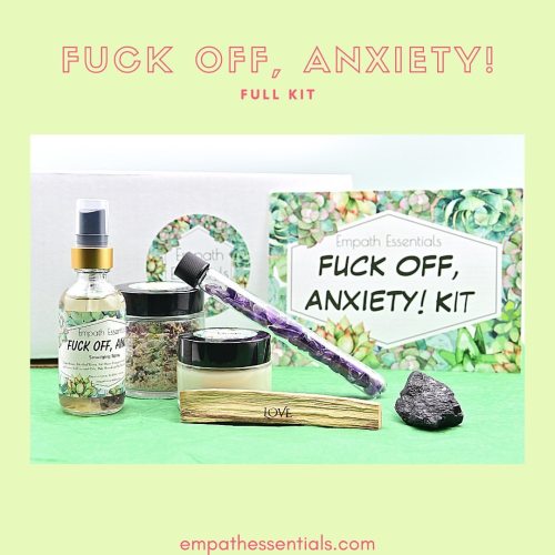 Scroll through for a break down of what is included in the full size FUCK OFF, ANXIETY! kit at empat