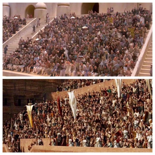 starwarsringtheory:Now THIS is chariot racing! The Phantom Menace (1999). Ben-Hur (1959).