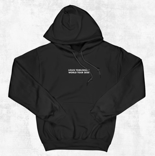 A graffiti hoodie without tour locations has been added to Louis’ merch store and the graffiti hoodi