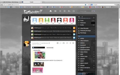 ask-me-for-rabu:  icha-ichaparadise:  my dash is perfect and no one can tell me otherwise  //Can anyone tell me how to do that? X.X  There is an extension called Stylish that you can download to customize your dashboard (and other sites too). You can