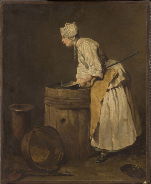 classic-art:Scullery MaidCopy after Jean-Baptiste-Siméon Chardin, 1738 Oil on Canvas Jean-Baptiste-S