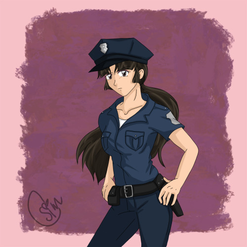 Hi everyone! I give you Police Officer Sango, more story artwork for Portals Between Worlds, a badas