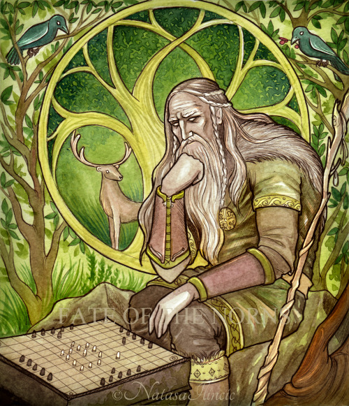Vafþrúðnir (Old Norse &ldquo;mighty weaver&rdquo;) is a wise jötunn in Norse mythology. His name com