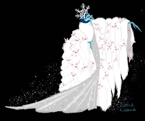 claireonacloud: My designs for a previous version of Frozen’s snow queen (A version when her s