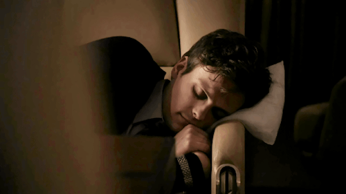 SPENCER REID SLEEPING ON THE JET