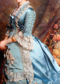 warpaintpeggy:  INCREDIBLE DRESSES IN ART (94/∞)Blanche Marion Kay-Shuttleworth by Michele Gordigiani, 1876 