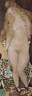 Gustavklimt-Art:    Adam And Eva (Unfinished)  1918  Gustav Klimt  